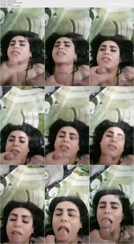 تو دهنش و صورتش آبشو خالی میکنه .