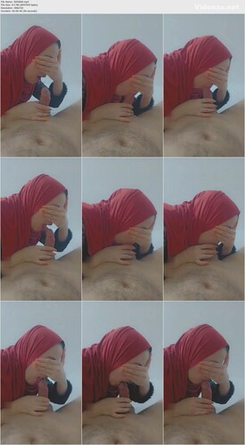 فیلم ساک زدن میلف محجبه سفید برای پارتنرش